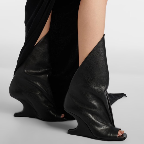 New Rick Owens Cantilever 8 Leather Strutter Sandal Boots Size 39 - Picture 2 of 12